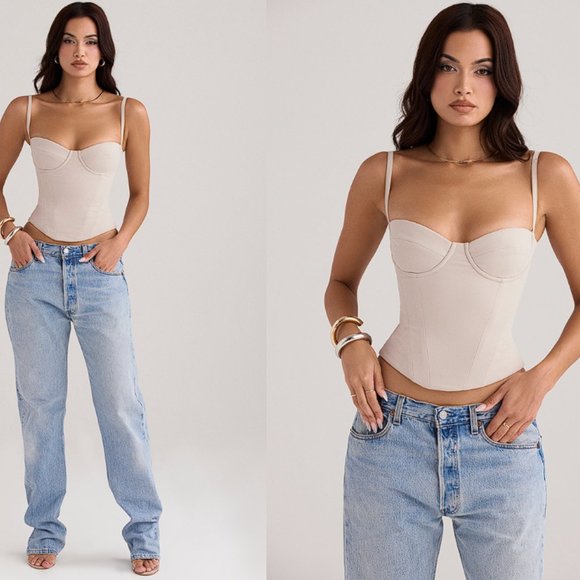 HOUSE OF CB 'Shanna' Oyster Underwired Corset NWOT - Picture 3 of 10